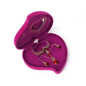 Ajándék Szett Óra Nyaklánc Fülbevaló Gyűrű Rózsaszín