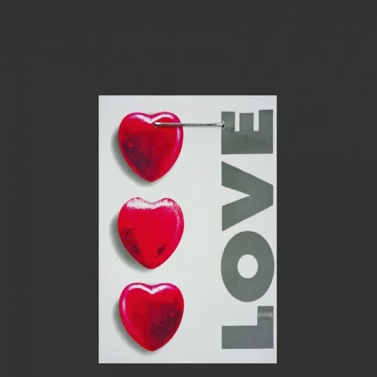 Ajándéktasak Love szíves közép 19x9x23cm